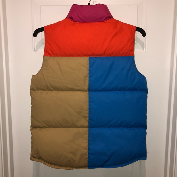 KULE Colorful Puffer Vest - Blue, Red, Tan, Yellow - Picture 6 of 9
